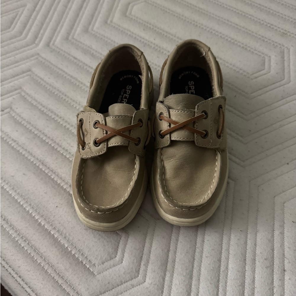 Sperry Kids Beige Moccasins